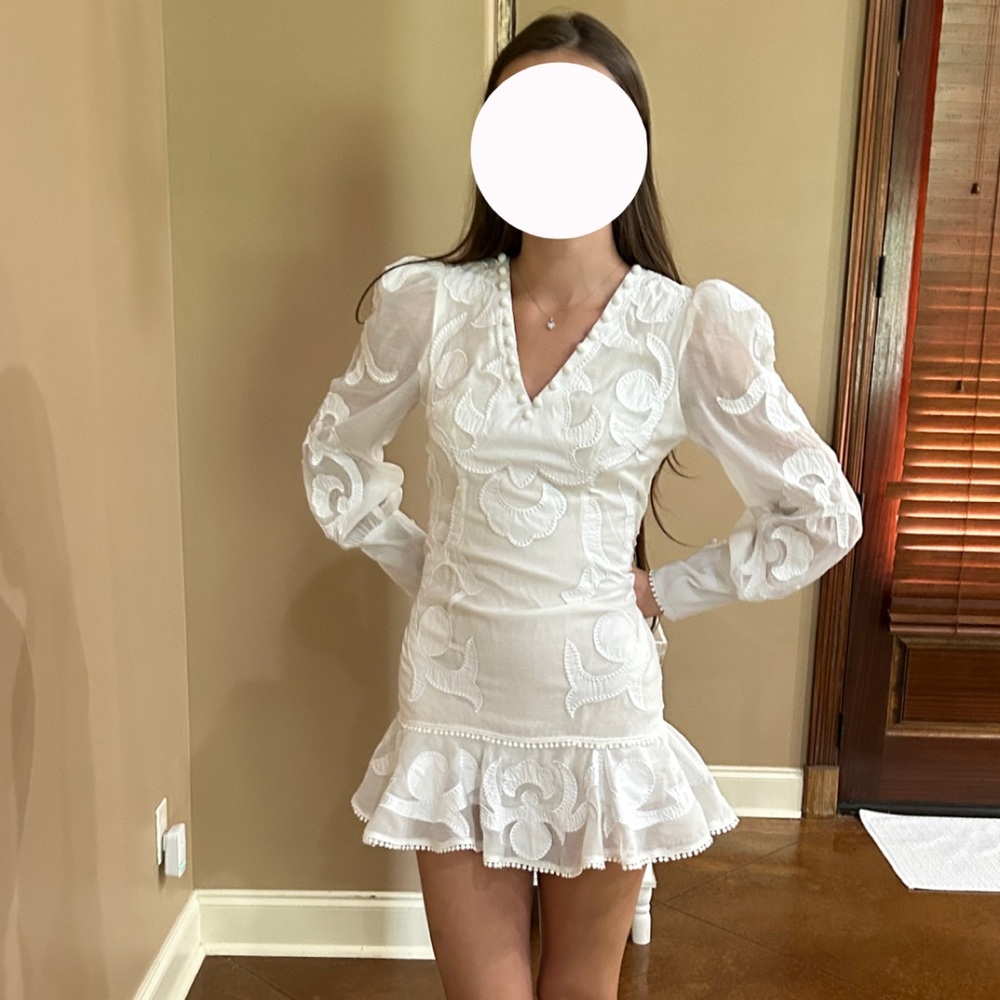 White mini dress